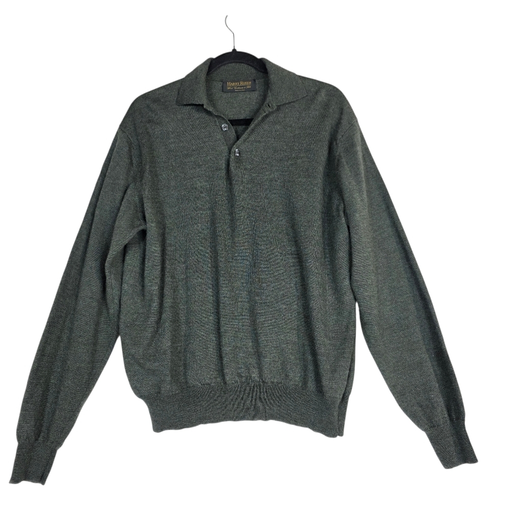 Harry Rosen knit wool cashmereand silk Men's Gray Sweater